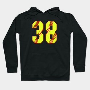 Fastpitch Softball Number 38 #38 Softball Shirt Jersey Uniform Favorite Player Biggest Fan Hoodie